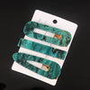 Women's Carved Acetate Hair Clip Geometric Side Barrette Sweet Cool Hair Accessory