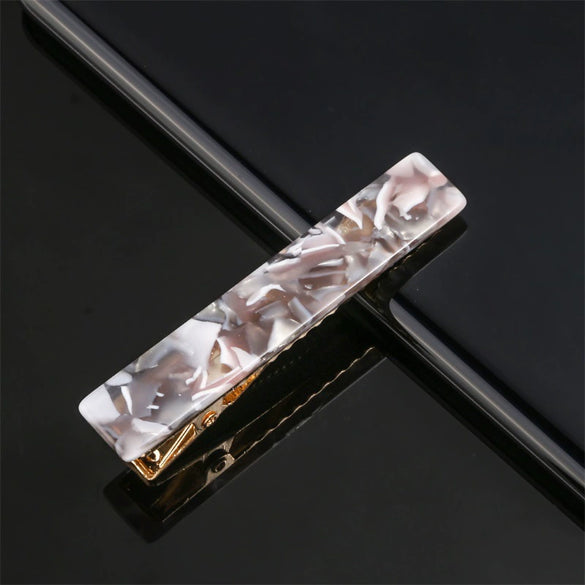 Women's Carved Acetate Hair Clip Geometric Side Barrette Sweet Cool Hair Accessory