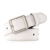 Women's Casual All Match Simple Wide Imitation Leather Belt With Alloy Rectangle Pin Buckle