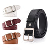Women's Casual All Match Simple Wide Imitation Leather Belt With Alloy Rectangle Pin Buckle