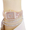 Women's Casual Alloy And Canvas Square Head Quartz Watch Set