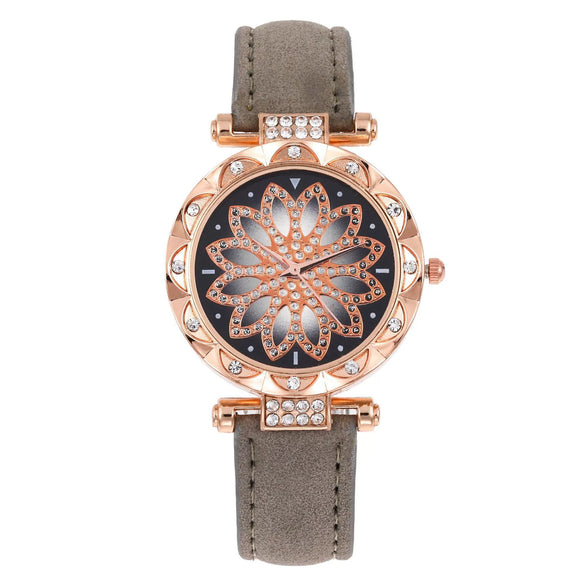 Women's Casual Alloy And Titanium Metal Watch With Round Dial And Tomato Theme
