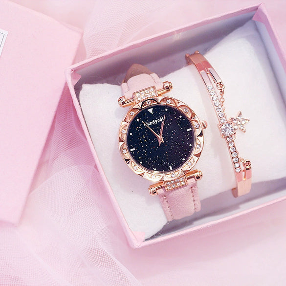 Women's Casual Alloy And Titanium Metal Watch With Round Dial And Tomato Theme