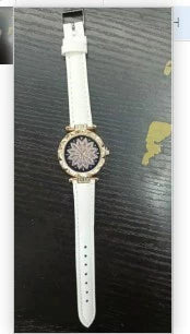 Women's Casual Alloy And Titanium Metal Watch With Round Dial And Tomato Theme