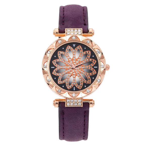 Women's Casual Alloy And Titanium Metal Watch With Round Dial And Tomato Theme