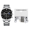 Women's Casual Alloy Band Heart Shape Dial Watch Earrings Jewelry Set