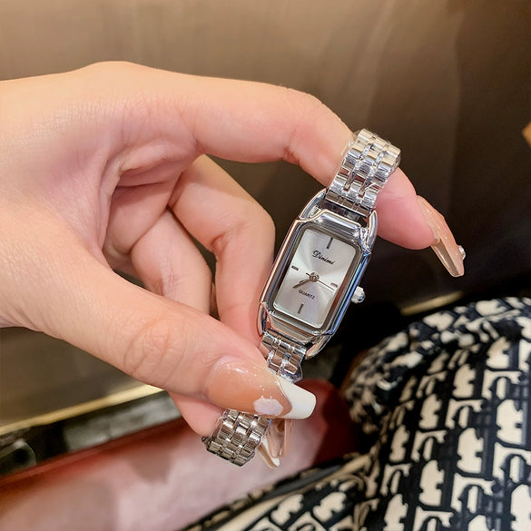 Women's Casual Alloy Band Rectangular Quartz Watch