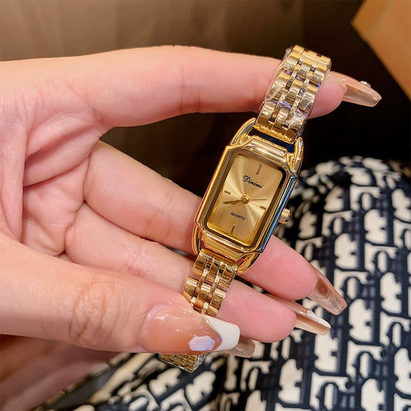 Women's Casual Alloy Band Rectangular Quartz Watch