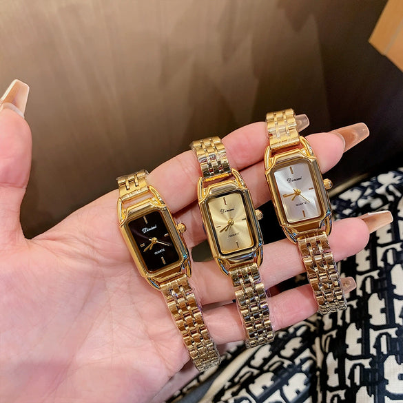 Women's Casual Alloy Band Rectangular Quartz Watch