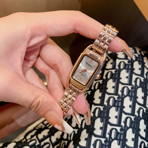 Women's Casual Alloy Band Rectangular Quartz Watch
