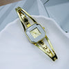 Women's Casual Alloy Bracelet Watch With Square Dial And Stainless Steel Buckle