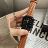 Women's Casual Alloy Case Imitation Leather Strap Square Dial Quartz Watch With Threedimensional Pattern