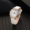 Women's Casual Alloy Case Imitation Leather Strap Stainless Steel Buckle Round Dial Quartz Watch