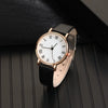Women's Casual Alloy Case Imitation Leather Strap Stainless Steel Buckle Round Dial Quartz Watch