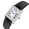 Women's Casual Alloy Case Leather Strap Square Dial Quartz Watch