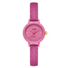 Women's Casual Alloy Case Mineral Reinforced Glass Mirror Stainless Steel Buckle Round Dial Waterproof Quartz Watch
