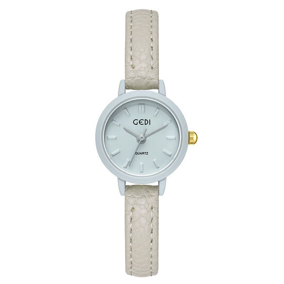 Women's Casual Alloy Case Mineral Reinforced Glass Mirror Stainless Steel Buckle Round Dial Waterproof Quartz Watch