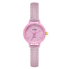 Women's Casual Alloy Case Mineral Reinforced Glass Mirror Stainless Steel Buckle Round Dial Waterproof Quartz Watch