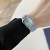 Women's Casual Alloy Case Quartz Watch With Blue Color And Square Shape