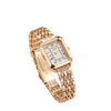 Women's Casual Alloy Case Stainless Steel Band Quartz Watch With Round Dial And Roman Scale