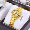 Women's Casual Alloy Digital Quartz Watch With Round Dial And Mineral Reinforced Glass Mirror Waterproof For The Elderly