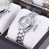 Women's Casual Alloy Digital Quartz Watch With Round Dial And Mineral Reinforced Glass Mirror Waterproof For The Elderly