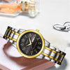 Women's Casual Alloy Digital Quartz Watch With Round Dial And Mineral Reinforced Glass Mirror Waterproof For The Elderly
