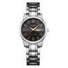 Women's Casual Alloy Digital Quartz Watch With Round Dial And Mineral Reinforced Glass Mirror Waterproof For The Elderly