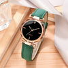 Women's Casual Alloy Pu Belt Round Dial Quartz Watch With Printed Logo