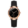 Women's Casual Alloy Pu Belt Round Dial Quartz Watch With Printed Logo