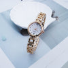Women's Casual Alloy Quartz Watch With Round Dial And Stainless Steel Jewelry Buckle