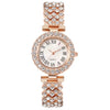 Women's Casual Alloy Watch With Roman Pattern And Round Dial