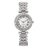 Women's Casual Alloy Watch With Roman Pattern And Round Dial