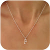 Women's Casual Ball Chain Necklace With Stainless Steel Letter Pendant Electroplated Alloy Jewelry