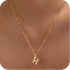 Women's Casual Ball Chain Necklace With Stainless Steel Letter Pendant Electroplated Alloy Jewelry