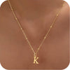 Women's Casual Ball Chain Necklace With Stainless Steel Letter Pendant Electroplated Alloy Jewelry