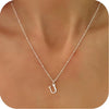 Women's Casual Ball Chain Necklace With Stainless Steel Letter Pendant Electroplated Alloy Jewelry