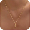 Women's Casual Ball Chain Necklace With Stainless Steel Letter Pendant Electroplated Alloy Jewelry