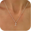 Women's Casual Ball Chain Necklace With Stainless Steel Letter Pendant Electroplated Alloy Jewelry