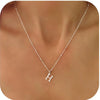 Women's Casual Ball Chain Necklace With Stainless Steel Letter Pendant Electroplated Alloy Jewelry