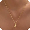Women's Casual Ball Chain Necklace With Stainless Steel Letter Pendant Electroplated Alloy Jewelry