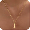 Women's Casual Ball Chain Necklace With Stainless Steel Letter Pendant Electroplated Alloy Jewelry