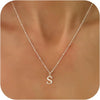 Women's Casual Ball Chain Necklace With Stainless Steel Letter Pendant Electroplated Alloy Jewelry