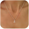 Women's Casual Ball Chain Necklace With Stainless Steel Letter Pendant Electroplated Alloy Jewelry