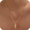 Women's Casual Ball Chain Necklace With Stainless Steel Letter Pendant Electroplated Alloy Jewelry