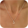 Women's Casual Ball Chain Necklace With Stainless Steel Letter Pendant Electroplated Alloy Jewelry