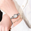 Women's Casual Chain Watch With Metal Shell Face Round Dial And Stainless Steel Buckle