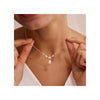 Women's Casual Copper Leaf Pendant Necklace With Pearl Lucky Bag Design Electroplated Non Fading Clavicle Chain Daily Jewelry