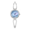 Women's Casual Elegant Alloy And Stainless Steel Quartz Bracelet Watch With Round Dial And Rhinestone Frame