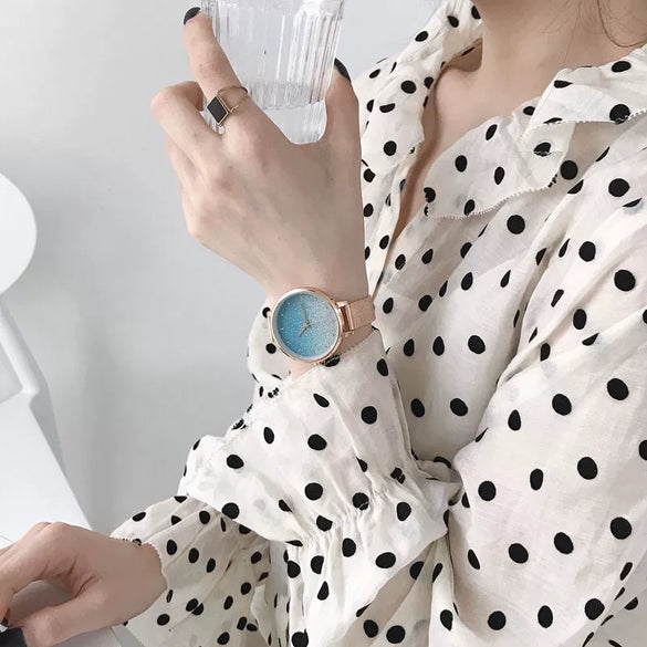 Women's Casual Fashion Alloy And Stainless Steel Chain Watch With Round Dial